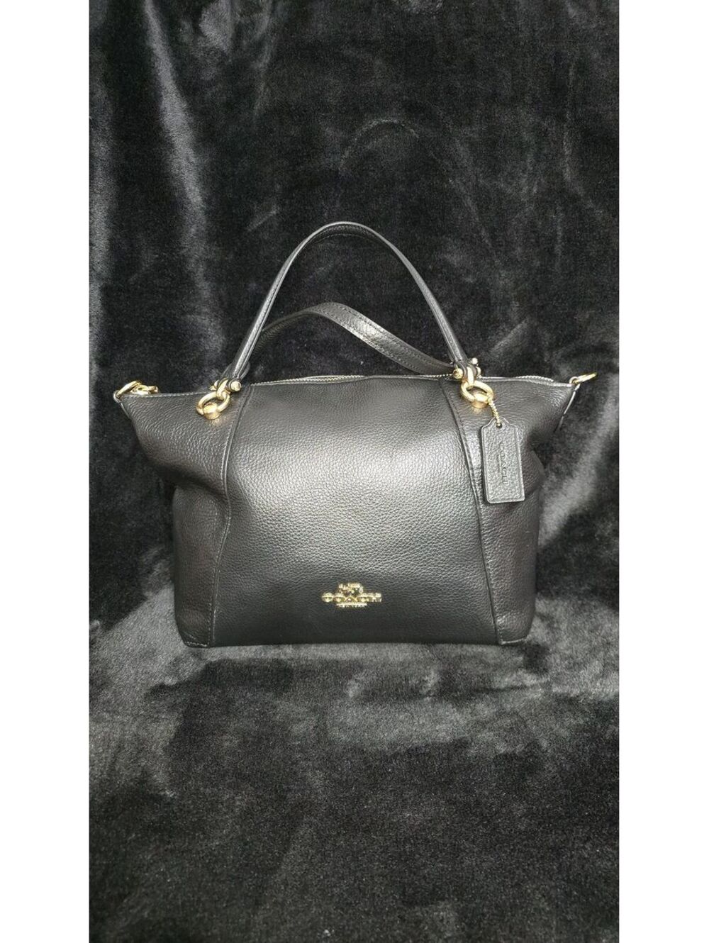 145. Coach Prairie Black Pebble Leather Satchel